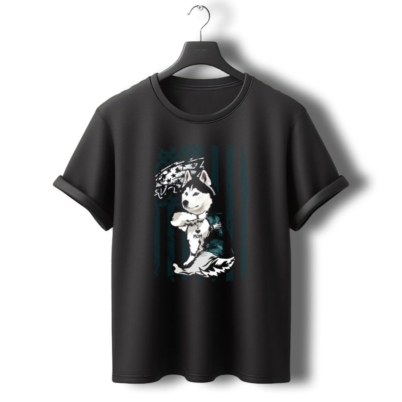 Philadelphia Eagles Siberian Husky Mom T Shirt T Shirt 0 1