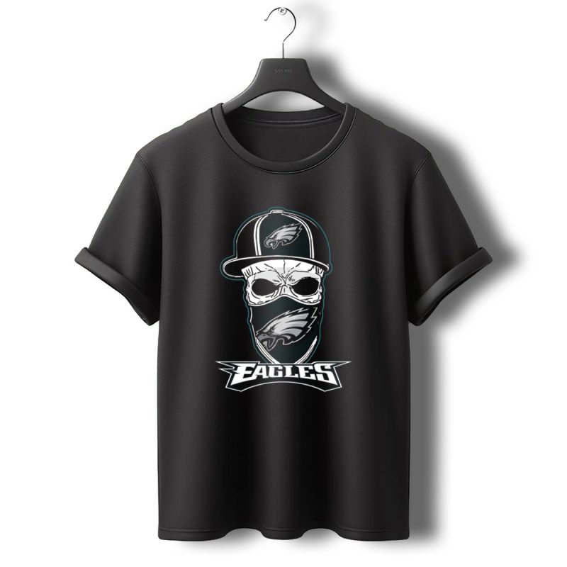 Philadelphia Eagles Skull Cap Mask T Shirt T Shirt 0 1