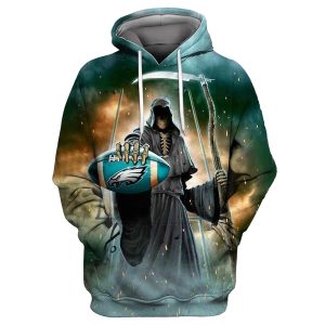 Philadelphia Eagles Skull Death All Over Print Hoodie