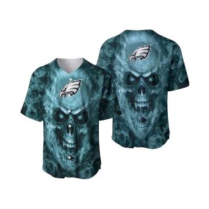 Philadelphia Eagles Skull Unleash Your Team Spirit Baseball Jersey