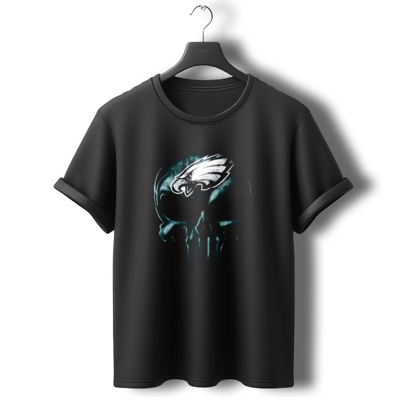 Philadelphia Eagles Skull V3 T Shirt T Shirt 0 1