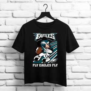 Philadelphia Eagles Slogan Fly Eagles Fly Mickey Mouse Shirt