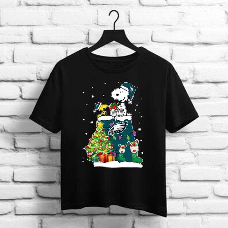 Philadelphia Eagles Snoopy Woodstock Christmas Shirt T Shirt 1 1
