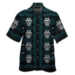 Philadelphia Eagles Sugar Skull Pattern Hawaiian Shirt