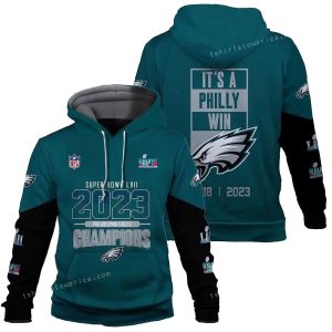 Philadelphia Eagles SB Champion 2023 It Is A Philly Win All Over Print Hoodie