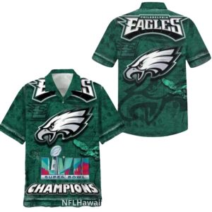 Philadelphia Eagles SB Champions Emerald Hawaiian Shirt