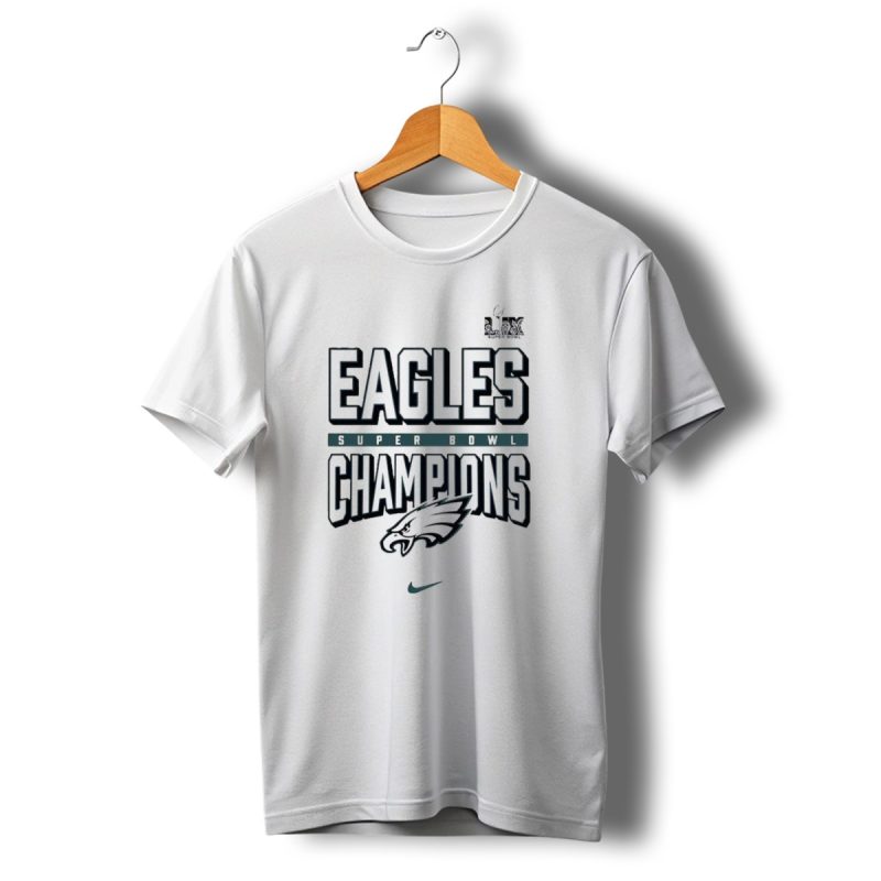 Philadelphia Eagles Super Bowl Champions Lix Nike Eagles Logo T Shirt T Shirt 1 1