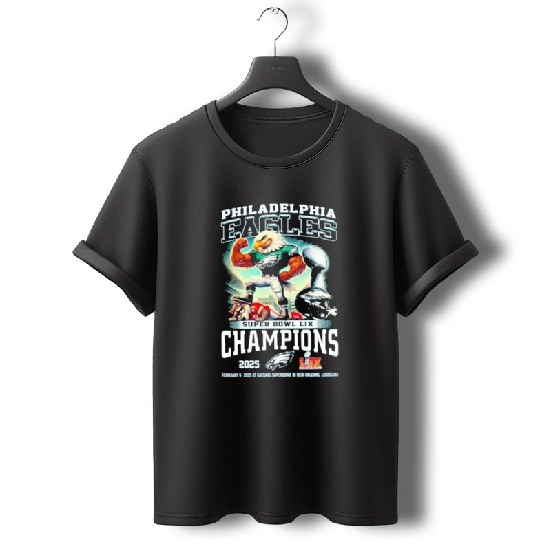 Philadelphia Eagles Super Bowl Lix Champions 2025 New Orleans February 2025 T Shirt T Shirt 0 1