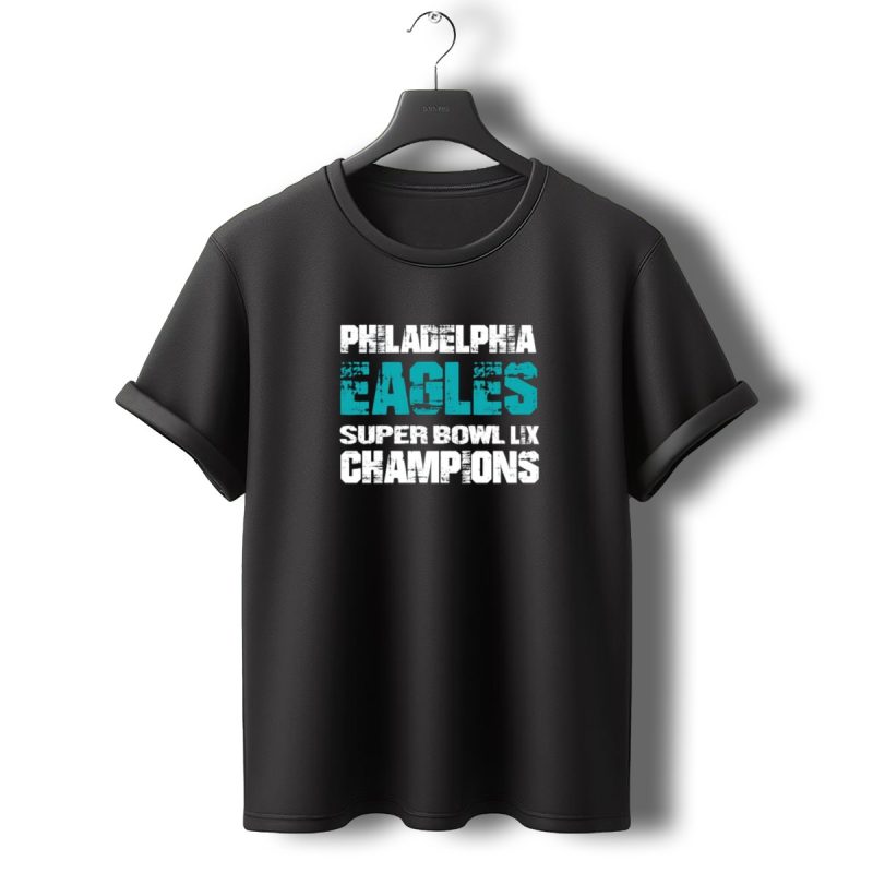 Philadelphia Eagles Super Bowl Lix Champions Retro Design T Shirt T Shirt 0 1
