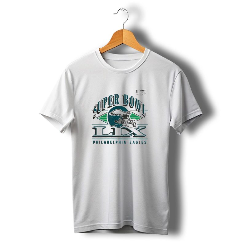 Philadelphia Eagles Super Bowl Lix Helmet Tri Blend Super Bowl Lix T Shirt T Shirt 1 1