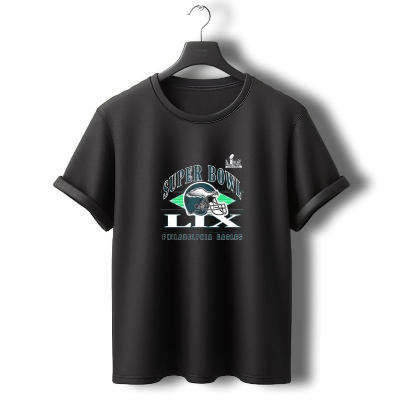 Philadelphia Eagles Super Bowl Lix Vintage Helmet Design T Shirt T Shirt 0 1