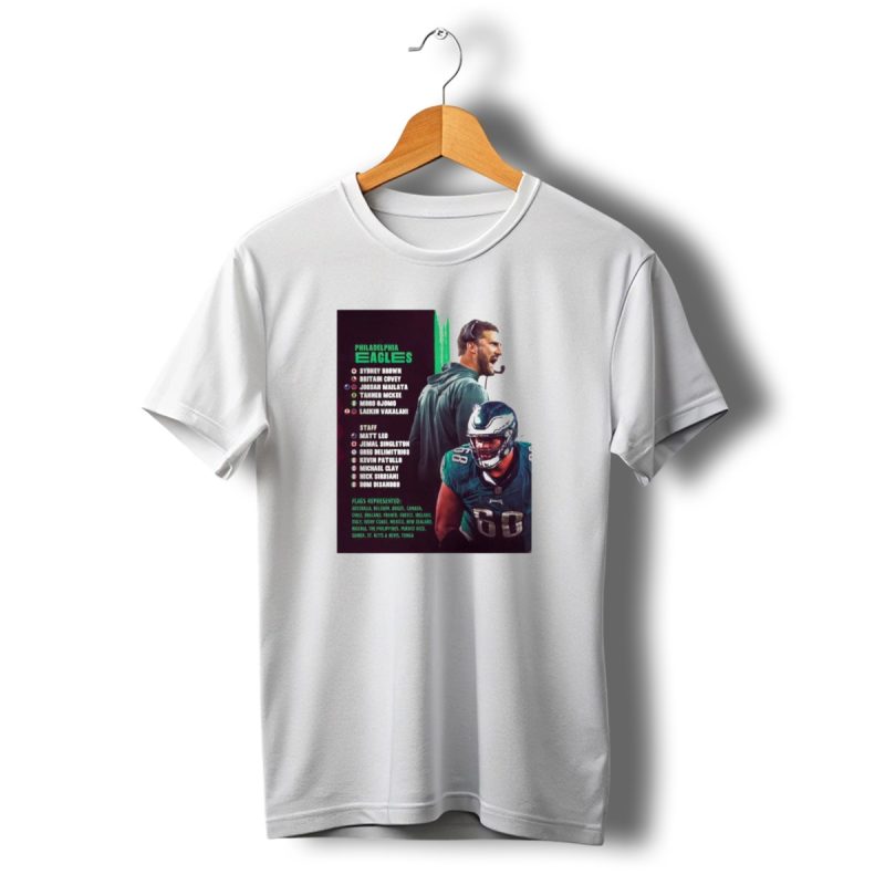 Philadelphia Eagles Sydney Brown Britain Covey Jordan Mailata Heritage T Shirt T Shirt 1 1