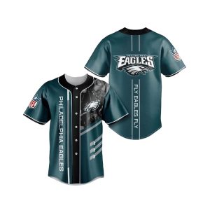 Philadelphia Eagles Team Symbol Fly Eagles Fly Green Baseball Jersey