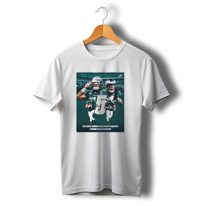 Philadelphia Eagles Teammates Make History With 5 Rushing Tds Each In A Postseason T Shirt T Shirt 1 1