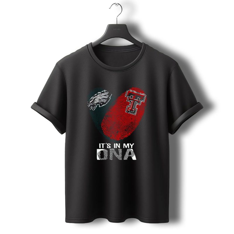 Philadelphia Eagles Texas Tech Fingerprint Its In My Dna T Shirt T Shirt 0 1
