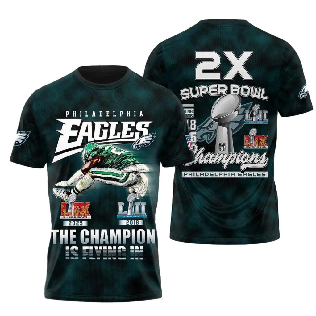 Philadelphia Eagles The Champion Is Flying In Aop Tshirt