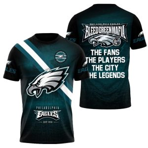 Philadelphia Eagles The Fans The Players The City The Legends AOP T-Shirt