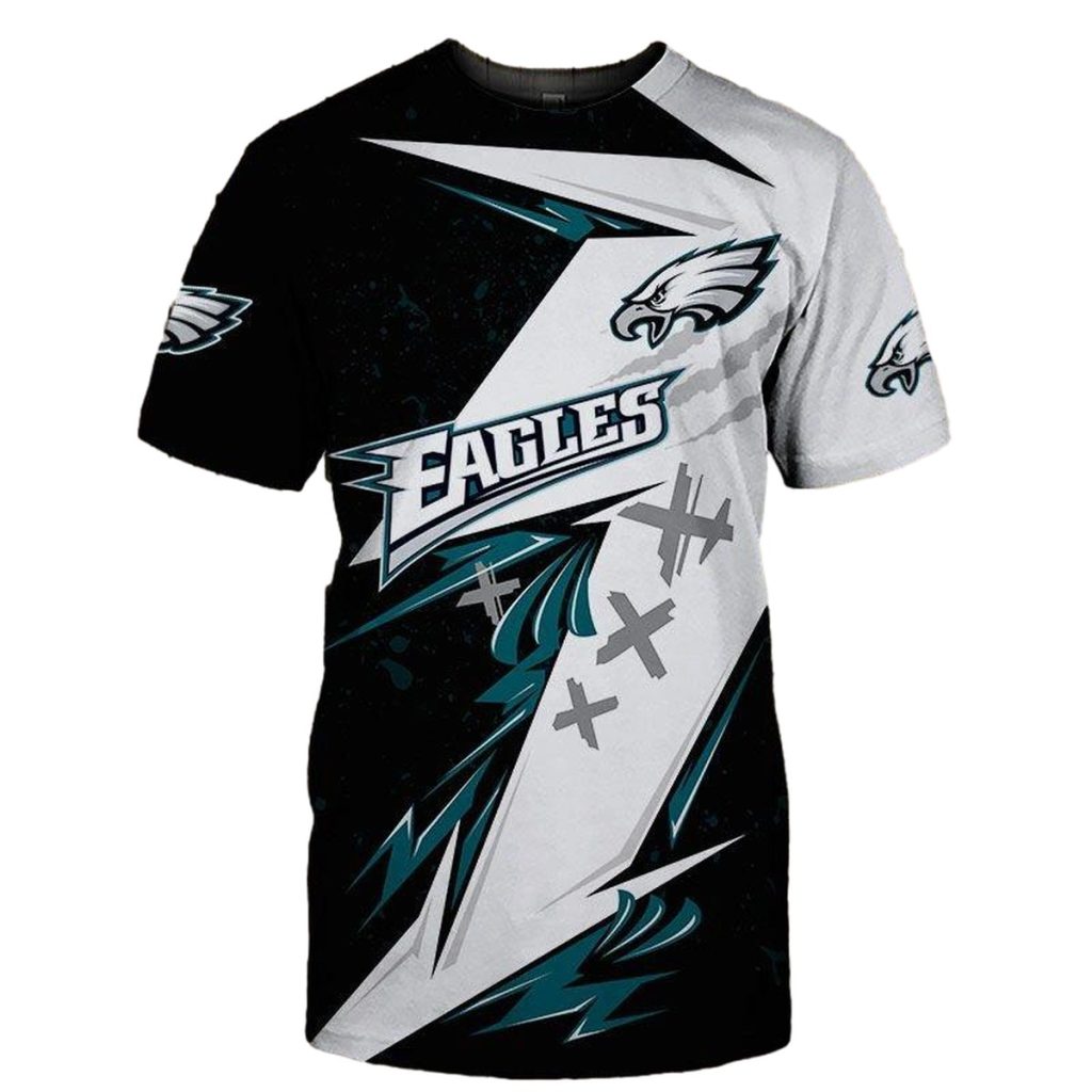 Philadelphia Eagles Thunder Graphic White And Black 1