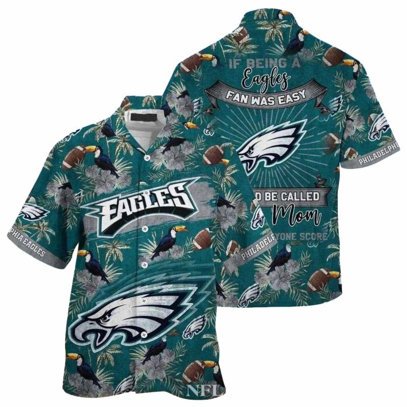 Philadelphia Eagles Tropical Mom Fan Hawaiian Shirt 1