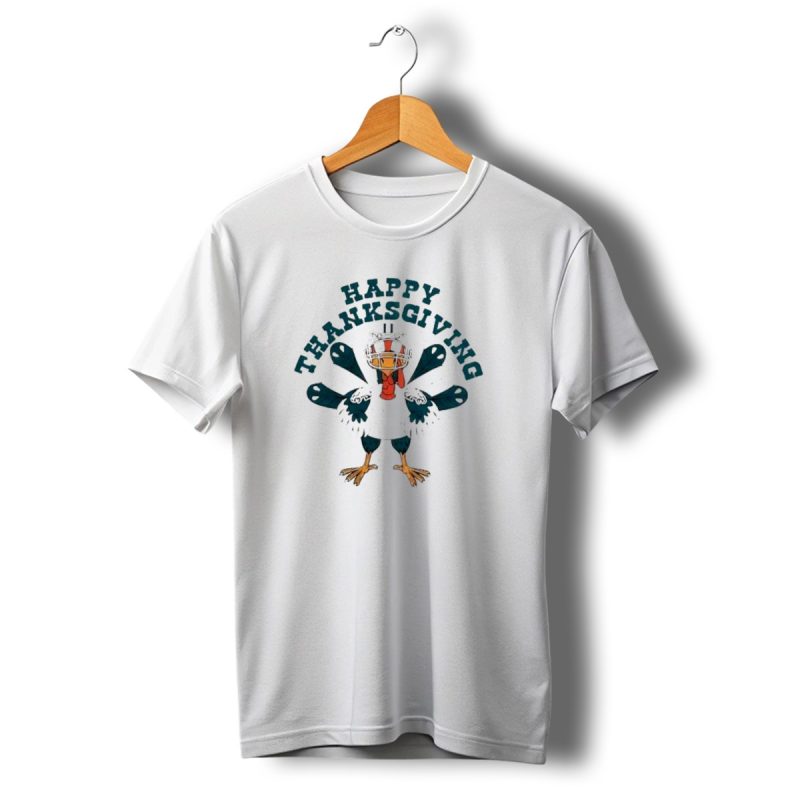 Philadelphia Eagles Turkey Happy Thanksgiving Football T Shirt T Shirt 1 1