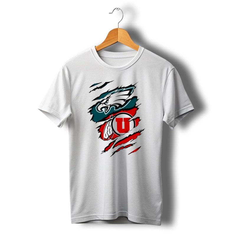 Philadelphia Eagles Utah Utes Claw Marks T Shirt T Shirt 1 1