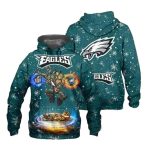 Philadelphia Eagles Venom Groot Halloween All Over Print Hoodie