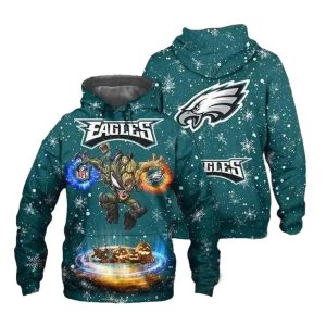 Philadelphia Eagles Venom Groot Halloween All Over Print Hoodie