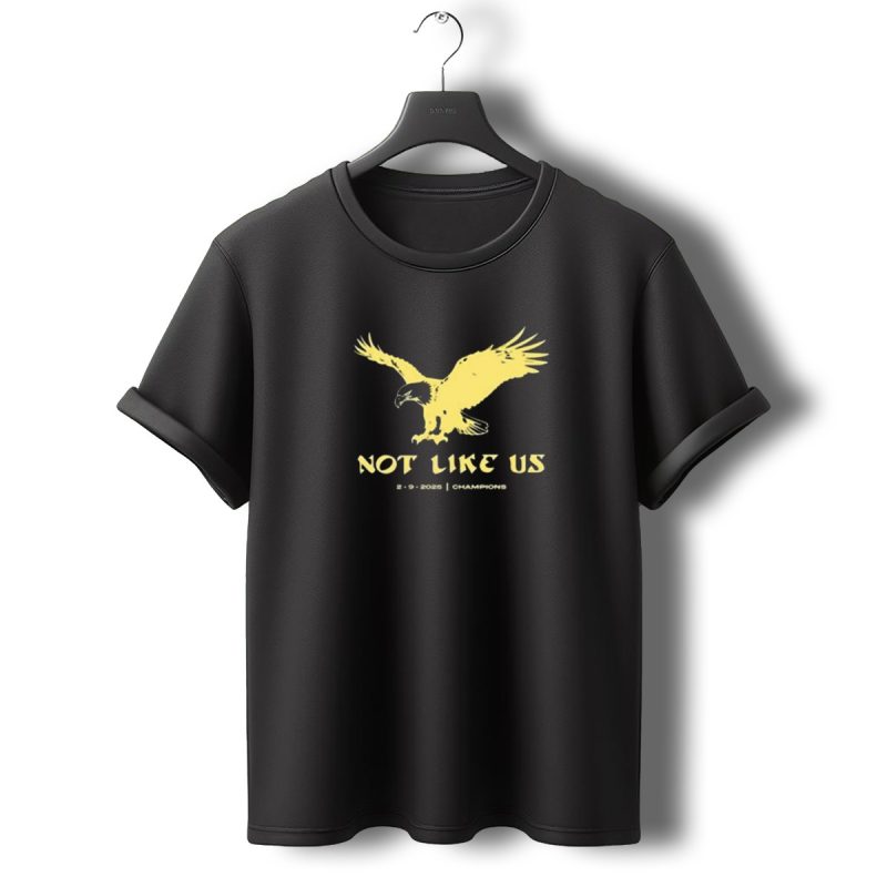 Philadelphia Eagles Vs Kansas City Chiefs Not Like Us 2 9 2025 Champions Eagle T Shirt T Shirt 0 1