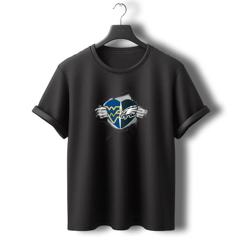 Philadelphia Eagles West Virginia Heart Logo T Shirt T Shirt 0 1