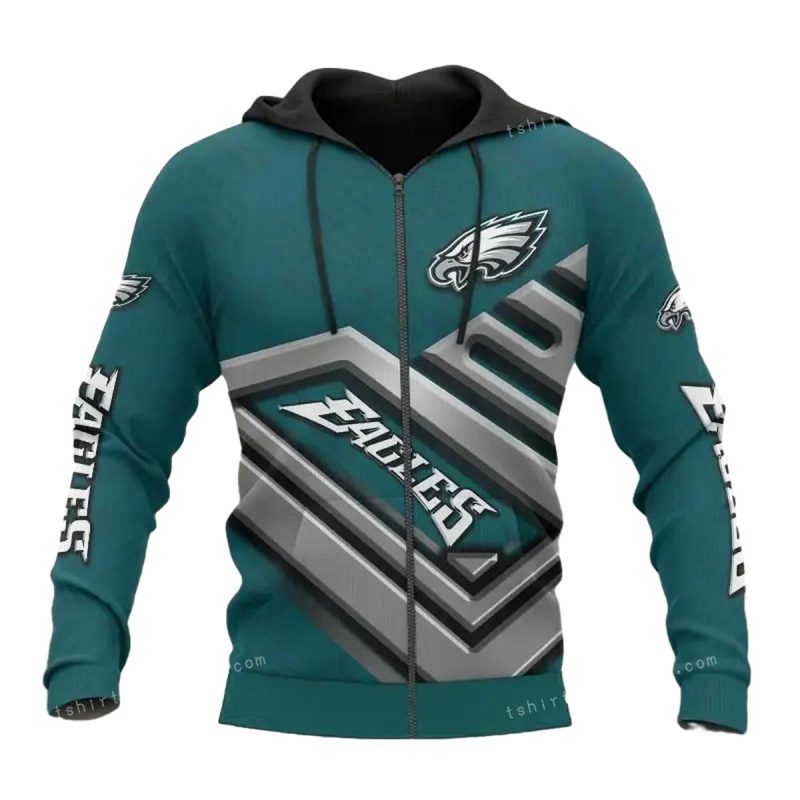 Philadelphia Eagles Zip Up Hoodie Philadelphia Eagles Gifts For Fans 1