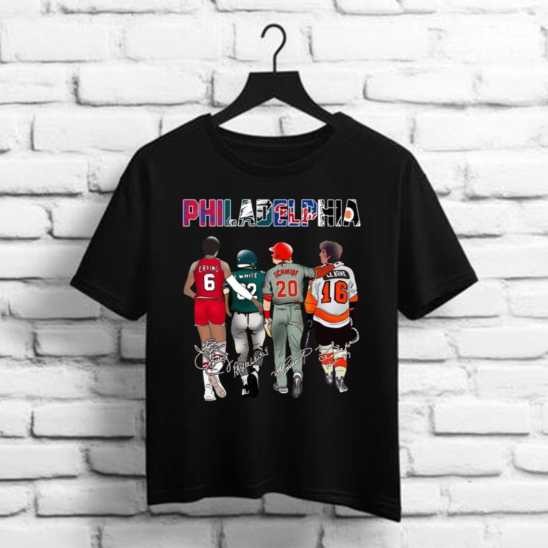 Philadelphia Erying 6 White 82 Schmidt 20 Clarke 16 Signatures Shirt T Shirt 1 1