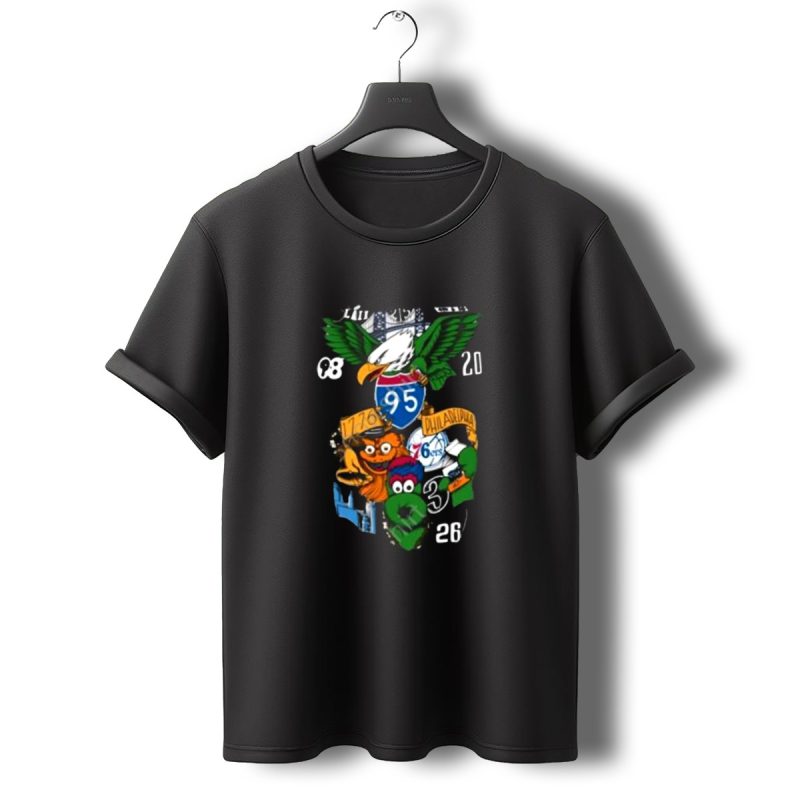 Philadelphia Sports And Culture Symbols 215 Tattoo Eagles Sixers 76Ers I 95 Phanatic 1776 26 T Shirt T Shirt 0 1
