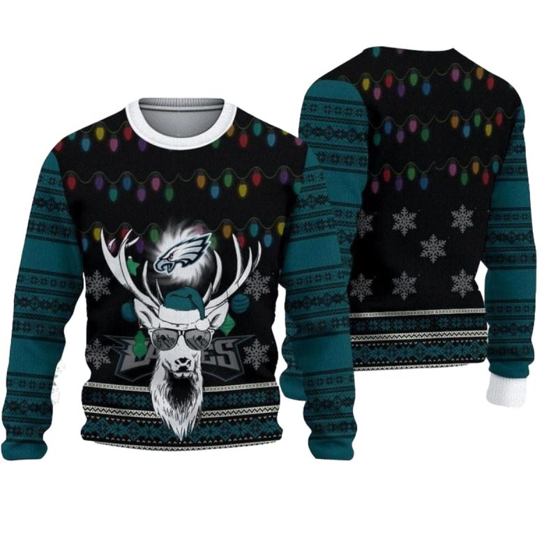 Philadelphia Eagles Christmas Reindeer Ugly Sweate 1