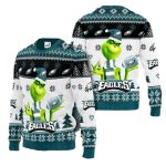 Philadelphia Eagles Grinch Knit Ugly Sweater