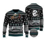 Philadelphia Eagles Mascot And Helmet Ugly Sweater
