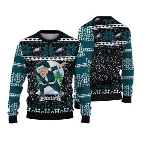 Philadelphia Eagles Santa Claus Ho Ho Ho Show Team Spirit Ugly Sweater