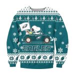 Philadelphia Eagles Snoopy Driving Car 2025 Ugly Sweater