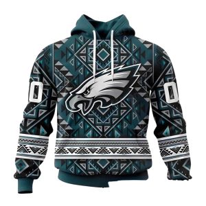 Personalized Philadelphia Eagles Native American Texture All Over Print Hoodie