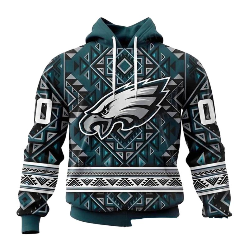 Philly Eagles Hoodie 3D Native American Texture Custom Name Philadelphia Eagles Gift 0 768X768 1