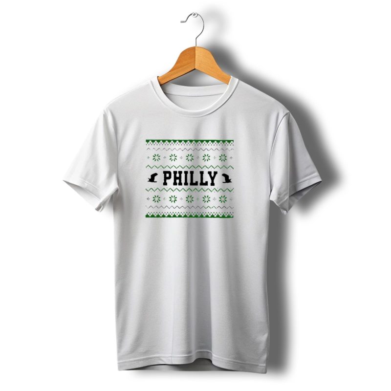 Philly Festive Eagles Inspired Pattern Football Fan Gear T Shirt T Shirt 1 1