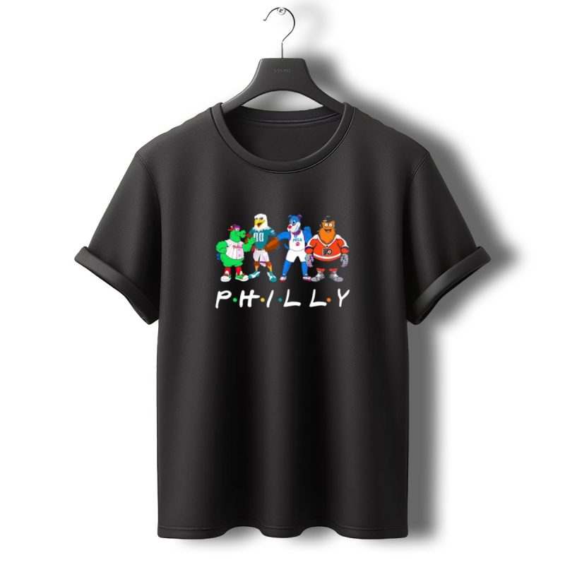Philly Sports Mascots Phillies Eagles 76Ers Flyers T Shirt T Shirt 0 1