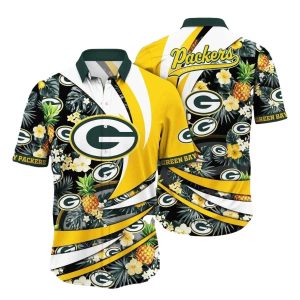 Pineapple Blitz Green Bay Packers Tropical Fruit Hawaiian Shirt