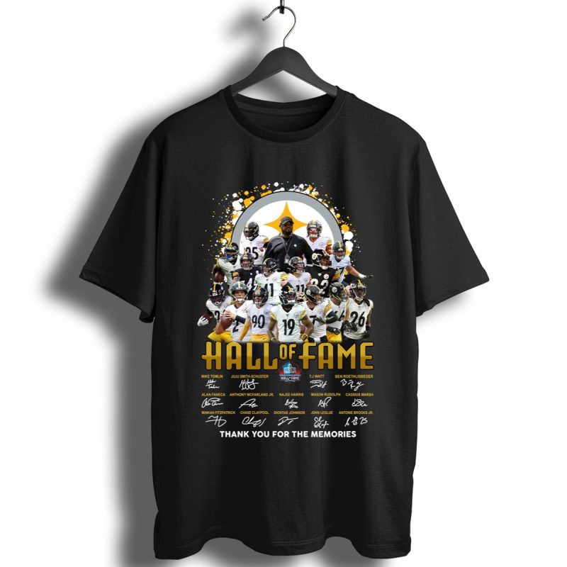 Pittsburgh Steeler Pro Football Hall Of Fame Thank You For The Memories Signatures Shirt T Shirt 1