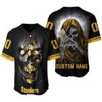Pittsburgh Steelers Alchemy Grim Reaper Design Baseball Jersey