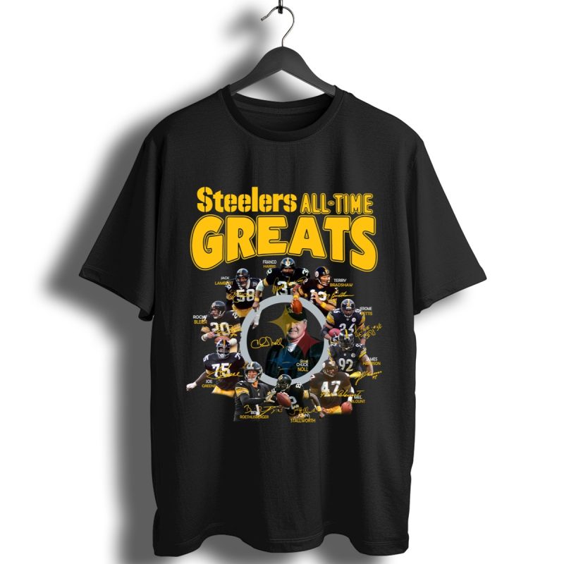 Pittsburgh Steelers All Time Greats Players Signatures Shirt T Shirt 1