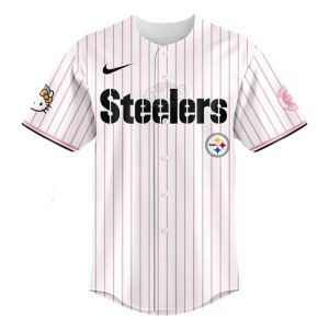 Pittsburgh Steelers And Hello Kitty Baseball Jersey