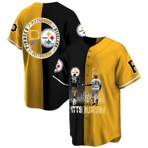 Pittsburgh Steelers And Pittsburgh Pirates No 75 And No 21 Baseball Jersey
