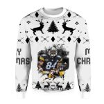 Pittsburgh Steelers Antonio Brown No 84 White Pattern Ugly Sweater