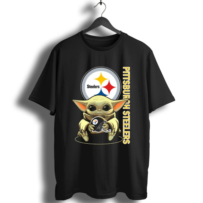 Pittsburgh Steelers Baby Yoda With Helmet T Shirt 1 T Shirt 1