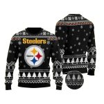 Pittsburgh Steelers Big Logo Christmas Black Pattern Ugly Sweater